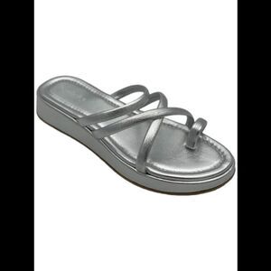 Seychelles Flat Sandals Rule The World Silver Metallic - Medium